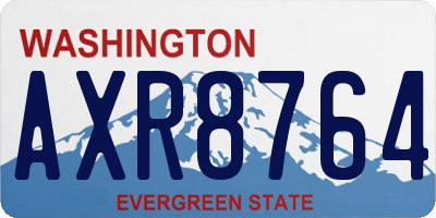WA license plate AXR8764