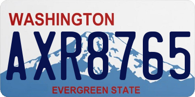 WA license plate AXR8765