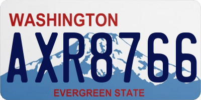 WA license plate AXR8766