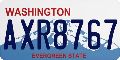 WA license plate AXR8767