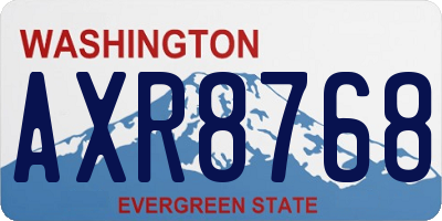 WA license plate AXR8768