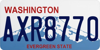 WA license plate AXR8770