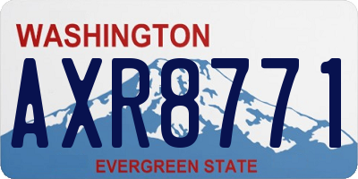 WA license plate AXR8771