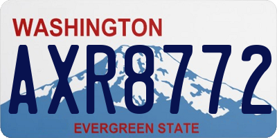 WA license plate AXR8772