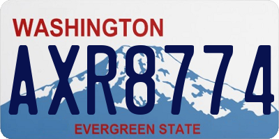 WA license plate AXR8774