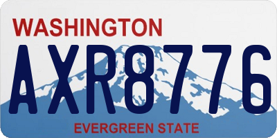 WA license plate AXR8776