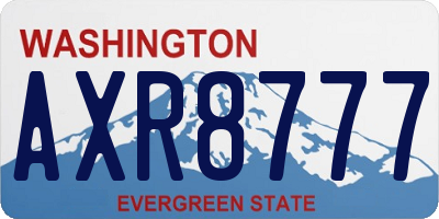 WA license plate AXR8777