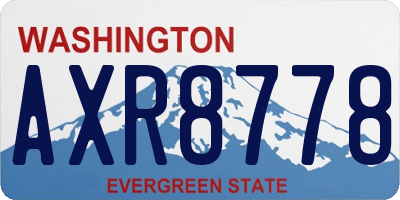 WA license plate AXR8778