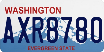 WA license plate AXR8780