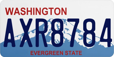 WA license plate AXR8784