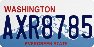 WA license plate AXR8785