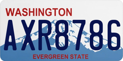 WA license plate AXR8786