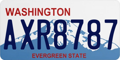 WA license plate AXR8787