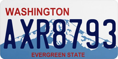 WA license plate AXR8793