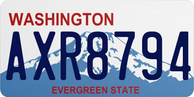 WA license plate AXR8794