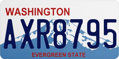 WA license plate AXR8795