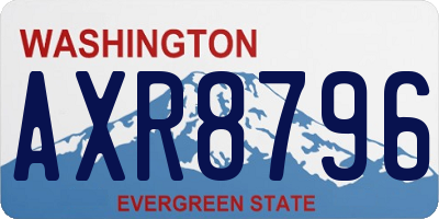 WA license plate AXR8796