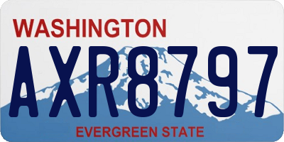 WA license plate AXR8797