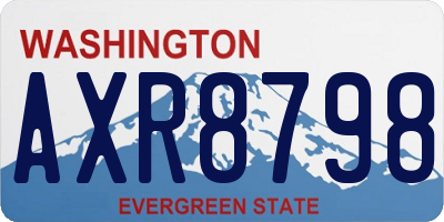 WA license plate AXR8798