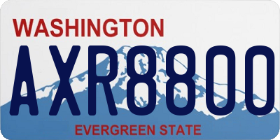 WA license plate AXR8800