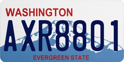 WA license plate AXR8801