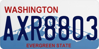 WA license plate AXR8803