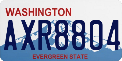 WA license plate AXR8804