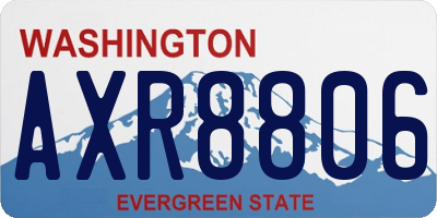 WA license plate AXR8806