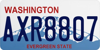 WA license plate AXR8807