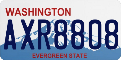 WA license plate AXR8808