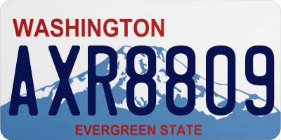 WA license plate AXR8809