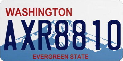 WA license plate AXR8810