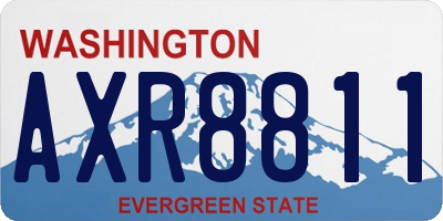 WA license plate AXR8811