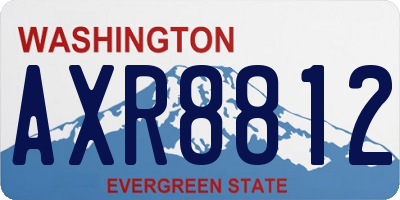 WA license plate AXR8812