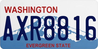WA license plate AXR8816