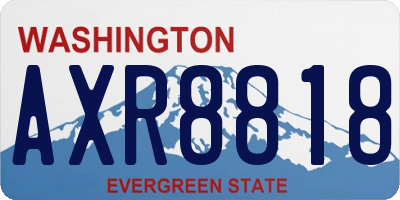 WA license plate AXR8818