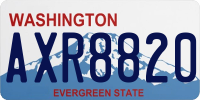 WA license plate AXR8820