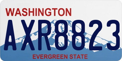 WA license plate AXR8823