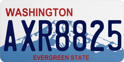 WA license plate AXR8825