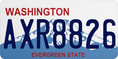 WA license plate AXR8826