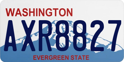 WA license plate AXR8827