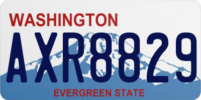 WA license plate AXR8829