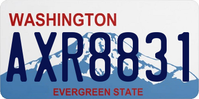 WA license plate AXR8831