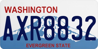 WA license plate AXR8832