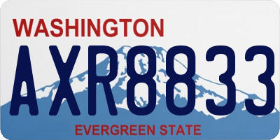 WA license plate AXR8833