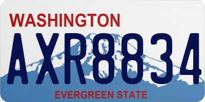 WA license plate AXR8834