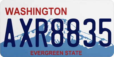 WA license plate AXR8835