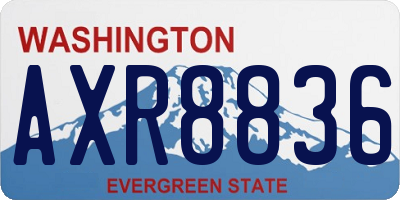 WA license plate AXR8836
