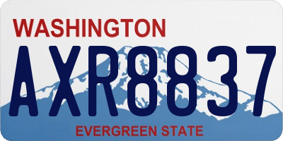WA license plate AXR8837