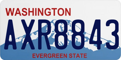 WA license plate AXR8843